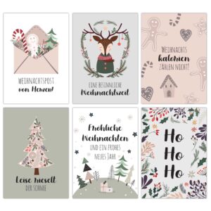 SET DI CARTOLINE DI NATALE – COLORI PAST